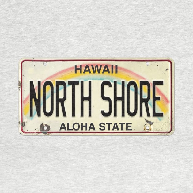 Vintage Hawaii License Plate NORTH SHORE by HaleiwaNorthShoreSign